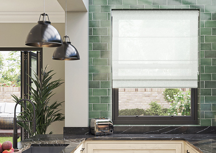 Pescara Voile, Vintage White - Twist&Fit Roman Blind - Image 3